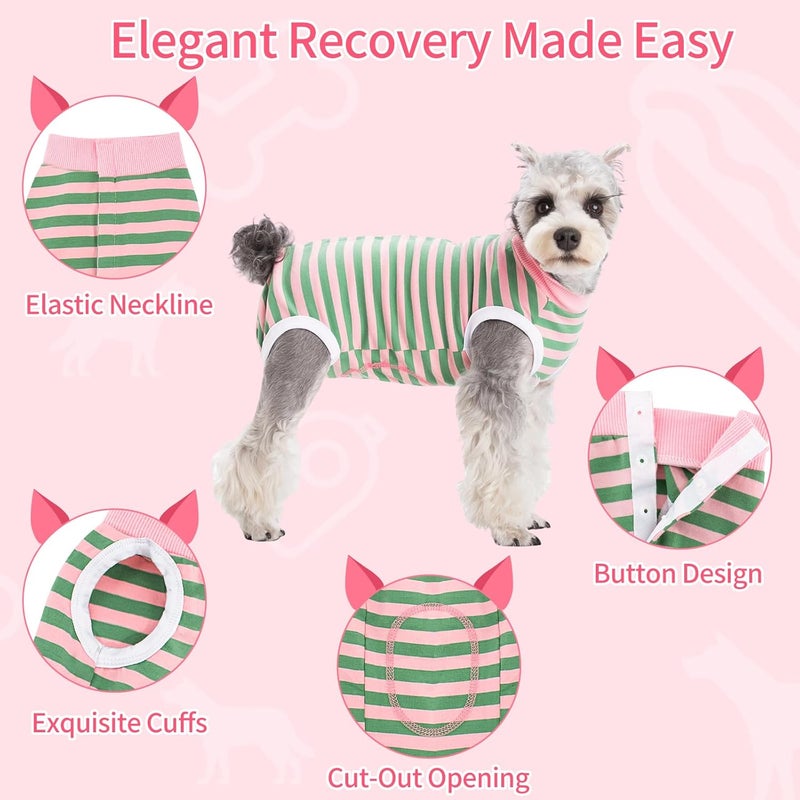 Coppthinktu Dog Surgery Recovery Suit for Dogs Cat Dog Onesie, Dog Recovery Suit Female for Small Medium, Pet Surgical Neuter Post-Surgery Suit E-Collar Alternative Anti Licking Abdominal Wounds - Image 2