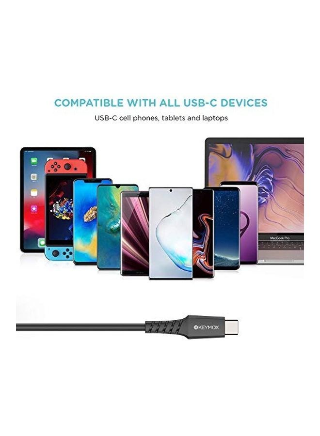 NIBEMINENT Keymox USB-C to 2.0 Charging Cable black - Image 5