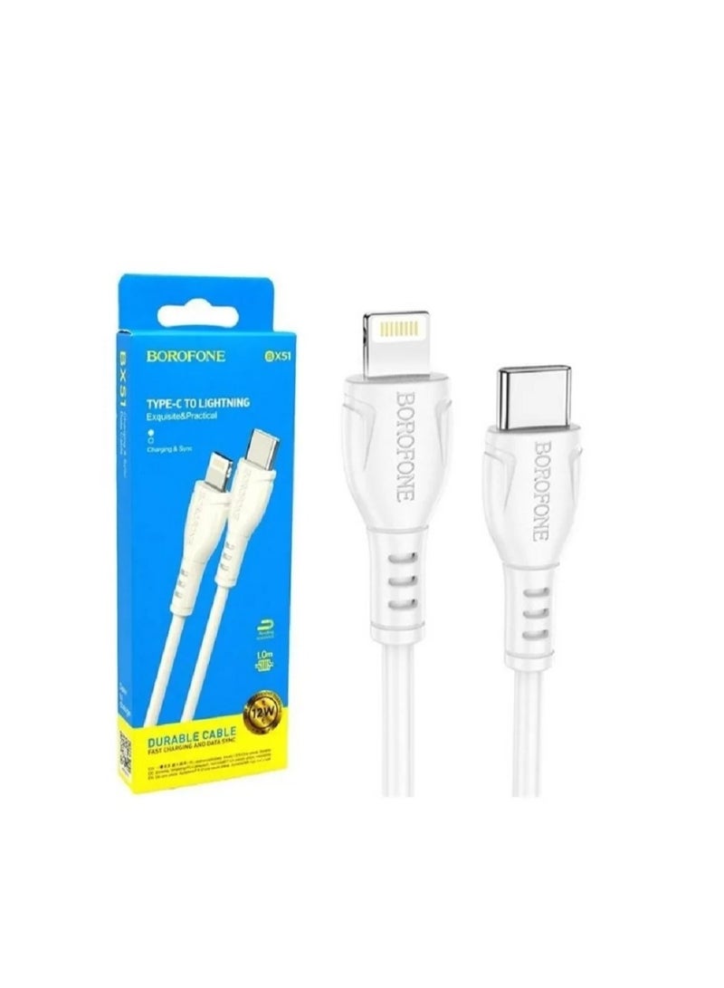 بوروفون كابل تايب سي إلى  لايتنينج 12W - Image 2