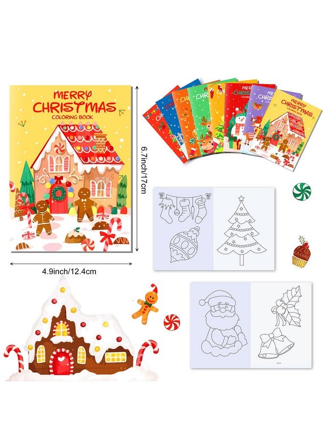 Qpout 16 Christmas Coloring Books Bulk for Kids Party Favors Xmas Mini Coloring Booklets DIY Art Drawing Book Set for Christmas Party Goodie Bag Filler School Kids Activity Supplies - Image 3