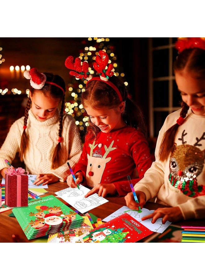 Qpout 16 Christmas Coloring Books Bulk for Kids Party Favors Xmas Mini Coloring Booklets DIY Art Drawing Book Set for Christmas Party Goodie Bag Filler School Kids Activity Supplies - Image 5