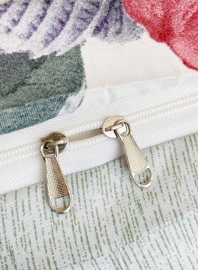 لونا هوم حجم كوين، طقم مفروشات بتصميم وردي مكون من 6 قطع مع نمط زهري وردي ورمادي. - Image 3