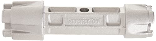Superior Tool 06020 Tub Drain Wrench Dumbell WrenchDual Ended Drain Wrench that fits 38 or 12 Inch Ratchet Wrench