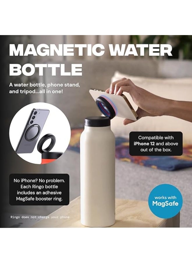 Insulated Tumbler with Magnetic Phone Holder & Adjustable Stand | Portable Vacuum Cup for Travel Vlogging - Image 2