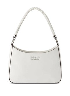S Curtin Top-Zip Shoulder Bag White