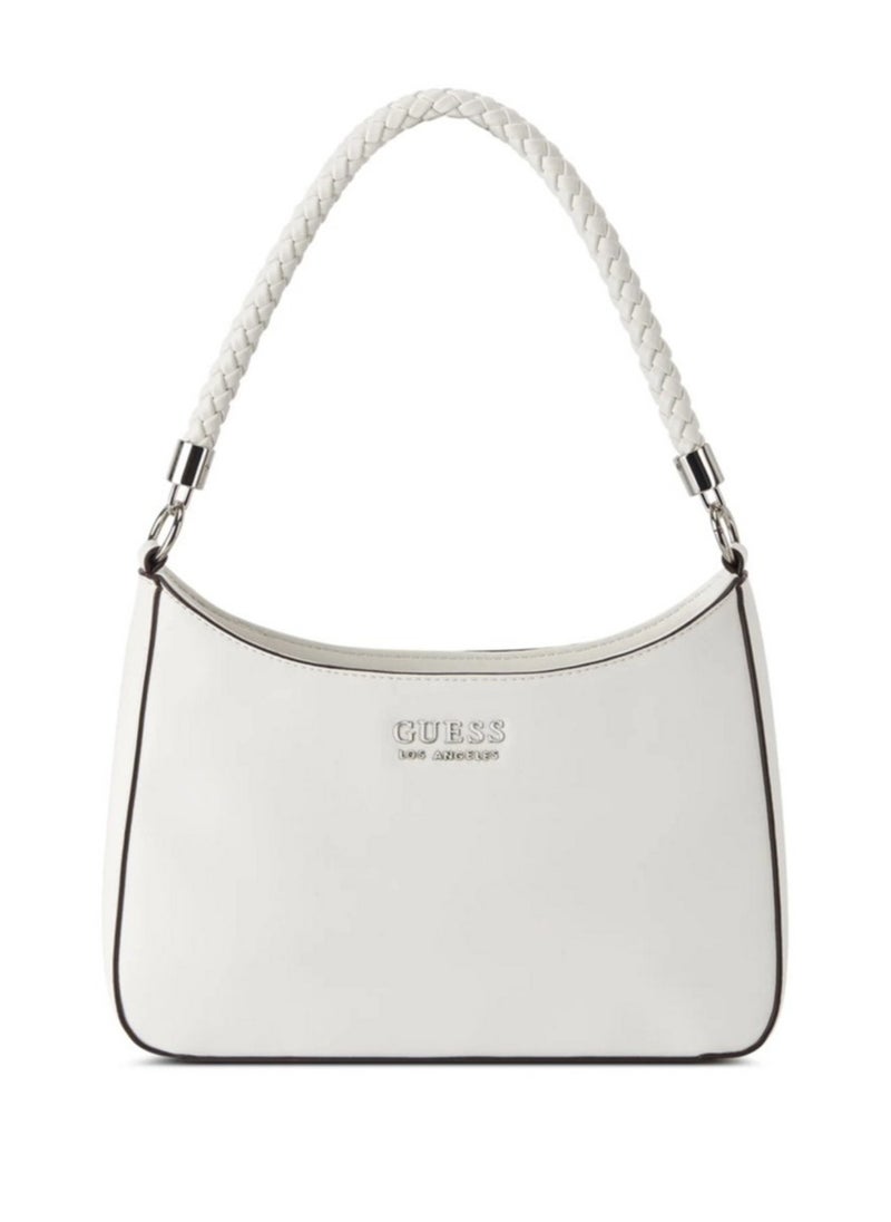 GUESS - S Curtin Top-Zip Shoulder Bag White - Image 1