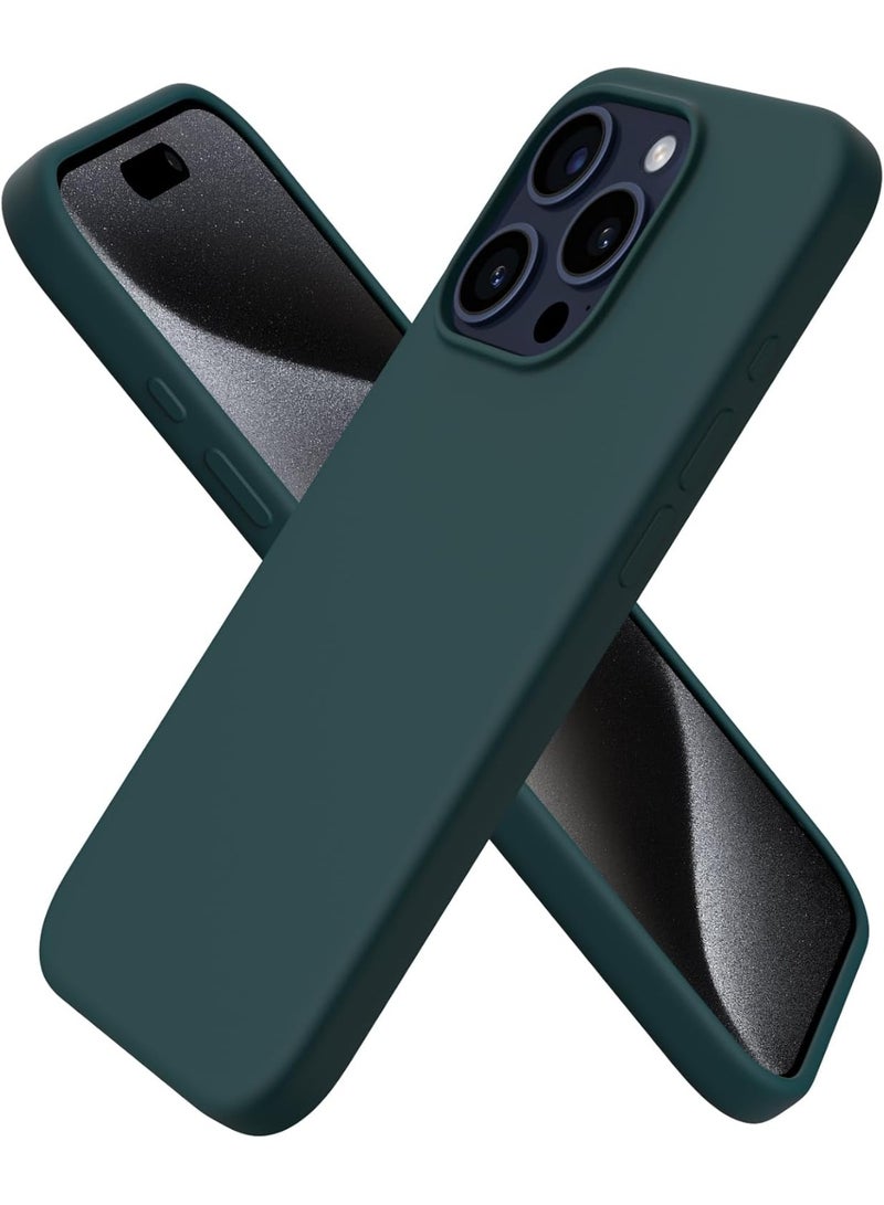 Houmt iPhone 15 Pro Case 6.1 Inch Liquid Gel Silicone iPhone 15 Pro Cover Inside Microfiber Soft Silky Touch Anti-Scratch Thin Shockproof Cover Compatible with iPhone 15 Pro - Image 1