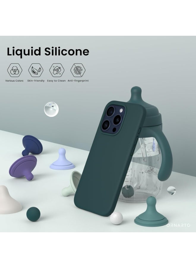 Houmt iPhone 15 Pro Case 6.1 Inch Liquid Gel Silicone iPhone 15 Pro Cover Inside Microfiber Soft Silky Touch Anti-Scratch Thin Shockproof Cover Compatible with iPhone 15 Pro - Image 3