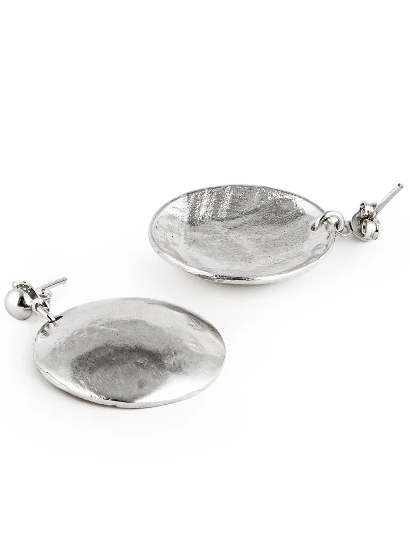 Minza  Minza ” Mirror ” Pure 925 Sterling Silver, Handmade Earrings for Women, Stud Earrings, 15.00 grams of Silver, Jewelry for Casual & Special Occasion for Women | Best Price UAE