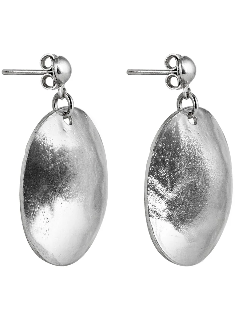 Minza  Minza ” Mirror ” Pure 925 Sterling Silver, Handmade Earrings for Women, Stud Earrings, 15.00 grams of Silver, Jewelry for Casual & Special Occasion for Women | Best Price UAE