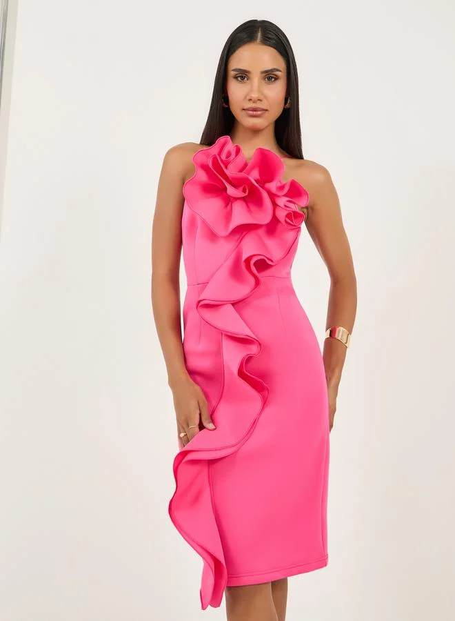 ستايلي Ruffled Sheath Dress