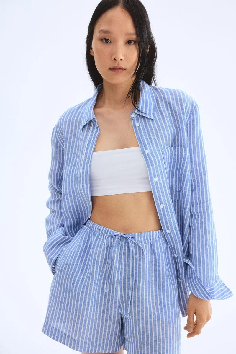 H&M Linen drawstring shorts