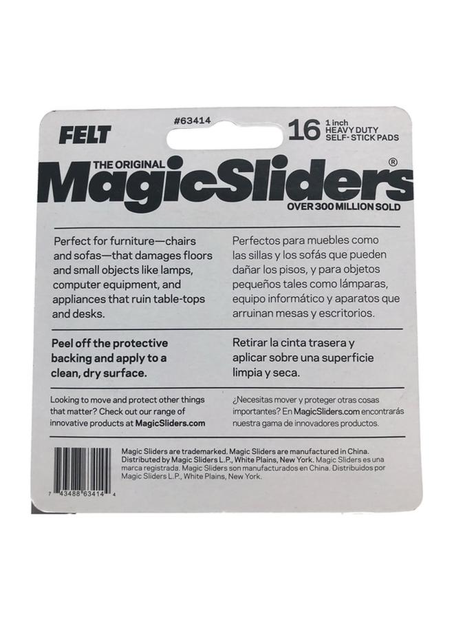 Magic Sliders 16-Piece Self-Stick Heavy Duty Round Felt Pads Oatmeal 1inch 63414 - Image 3