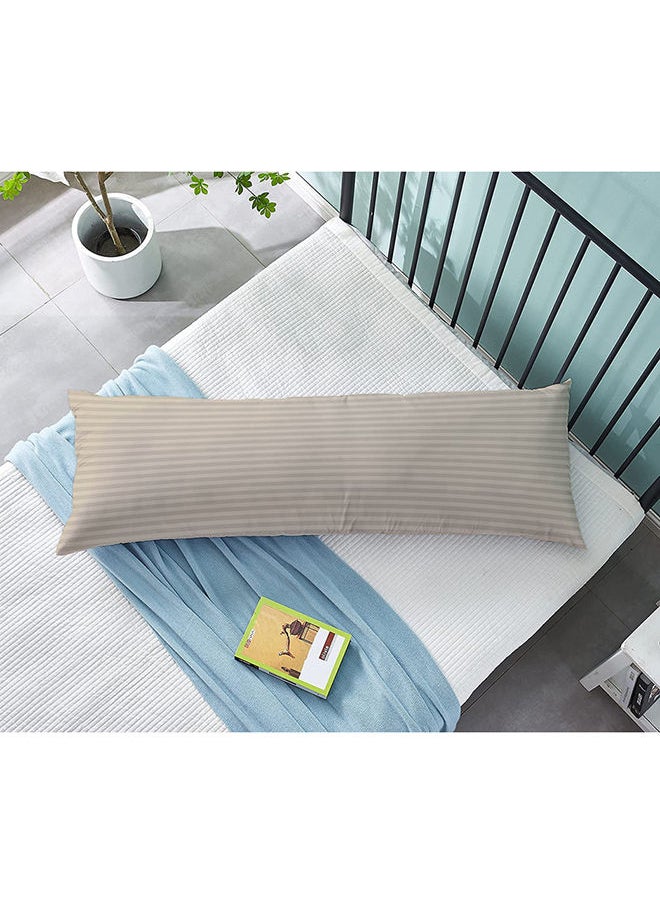 Hotel Linen Klub وسادة طويلة كروود 1 قطعة، القماش: 100% بوليستر 85 غرما ميكروفايبر 1 سم خط ناعم، الحشوة: 1300 جرام ألياف هوائية مريحة، قابلة للتنفس وناعمة للغاية، الحجم: 45 × 120 سم، اللون: بيج  - Image 1