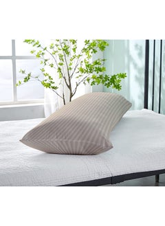 Hotel Linen Klub Krude  Long Body Pillow 1pc, Fabric: 100% Polyester 85 GSM Microfiber 1 cm Stripe Super Soft, Filling: 1300 gm Hollow Fiber Comfort, Breathable & Ultra Soft Size: 45 x 120 cm, Color: Beige  - Image 2