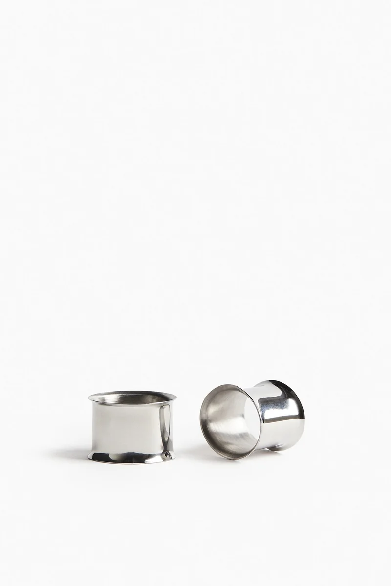 H&M 2-pack stainless steel napkin rings