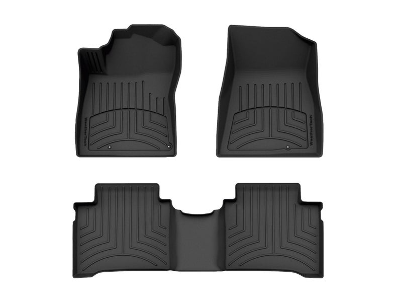 WeatherTech سجاد أرضي WeatherTech FloorLiner HP مخصص لسيارات كيا نيرو - الصف الأول والثاني (441776-1-2IM)، أسود - Image 1