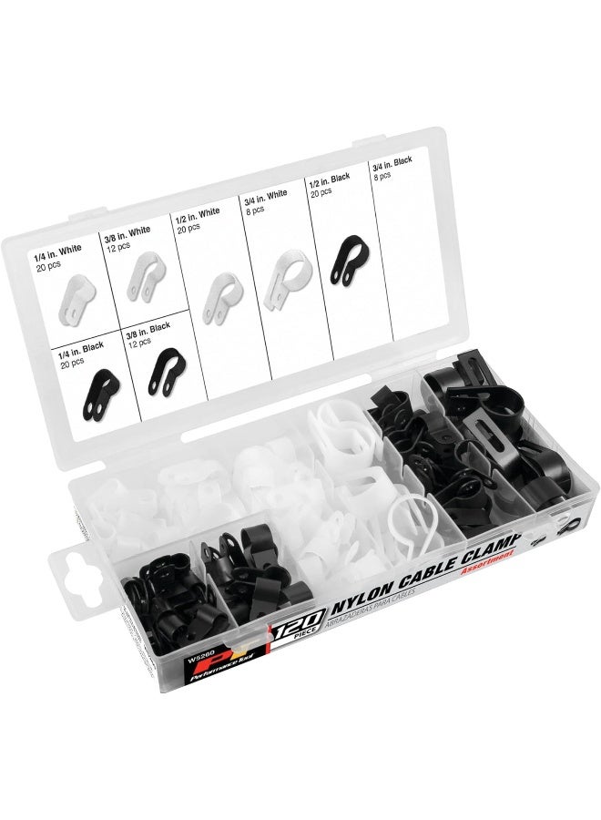 Performance Tool Performance Tool 120 pc. Nylon Cable Clamp Assortment  - Image 4