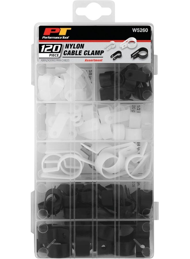 Performance Tool Performance Tool 120 pc. Nylon Cable Clamp Assortment  - Image 5