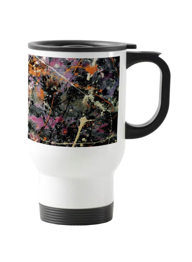 RYN Abstract Art Printed Travel Mug Multicolour 13centimeter