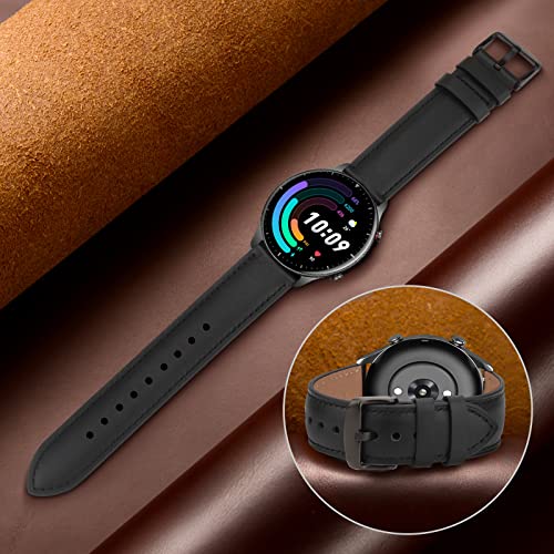 AK Lederarmband für Amazfit GTR 4,GTR 3 Pro,GTR 3,GTR 2e,GTR 2,Amazfit GTR 47 mm, verstellbares Armband mit Metallschnalle für Damen und Herren, weiches Ersatzarmband für Amazfit GTR Smartwatches - Image 5