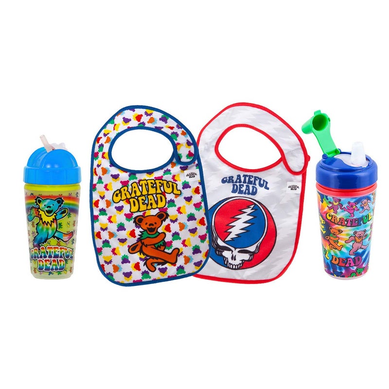 daphyls Grateful Dead Starter Cups & Bibs Feeding Pack - Image 1