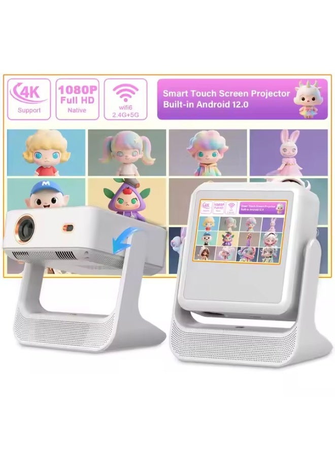 Dual Screen 4K Smart Projector | 1080P Full HD Home Theater Projector | 800 Lumens LED Android 12.0 Projector | WiFi 6 (2.4G/5G) | Wireless Mirroring | 30–180" Large Display | Supports 4K UHD for Home & Business - Image 4