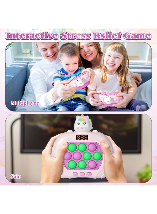 POP Fast Push Light Up Fidget Toy with LED Screen, Light Up Bubble Fidget Toy for Kids & Adults, Handheld Puzzle Game Sensory Toys Gifts for Boys and Girls (Rabbit) - Image 4