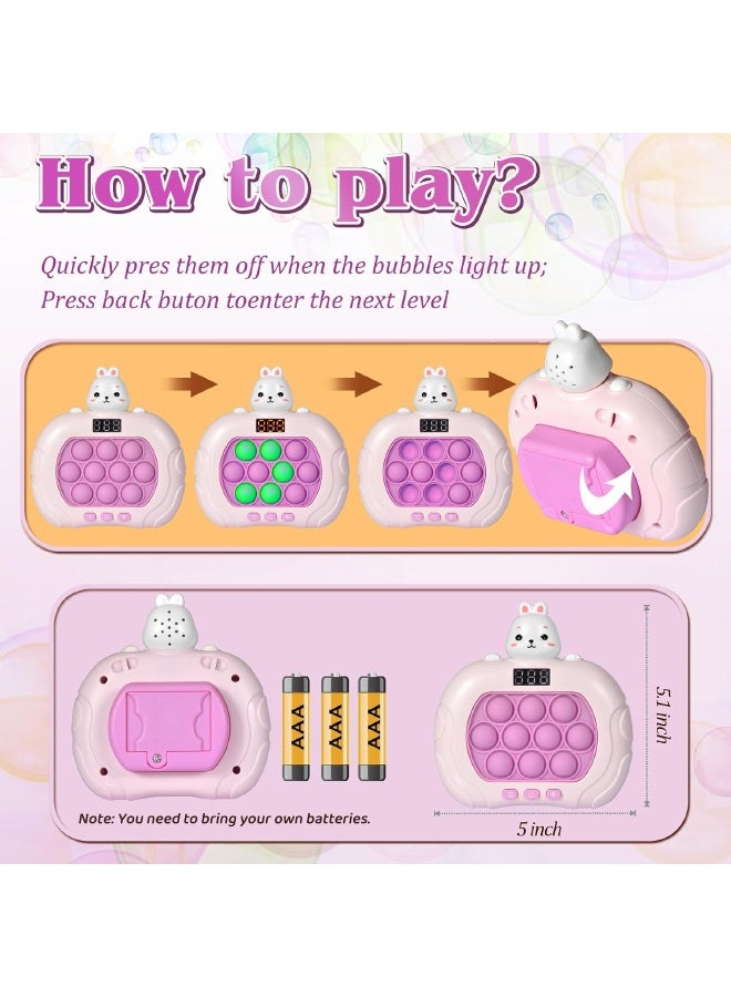 POP Fast Push Light Up Fidget Toy with LED Screen, Light Up Bubble Fidget Toy for Kids & Adults, Handheld Puzzle Game Sensory Toys Gifts for Boys and Girls (Rabbit) - Image 5