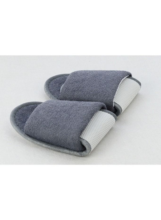 1 pair Home Hotel Breathable Slippers SPA Foldable Air Travel Salon Wear With Storage Cotton Cloth Travel Accessories - Image 1