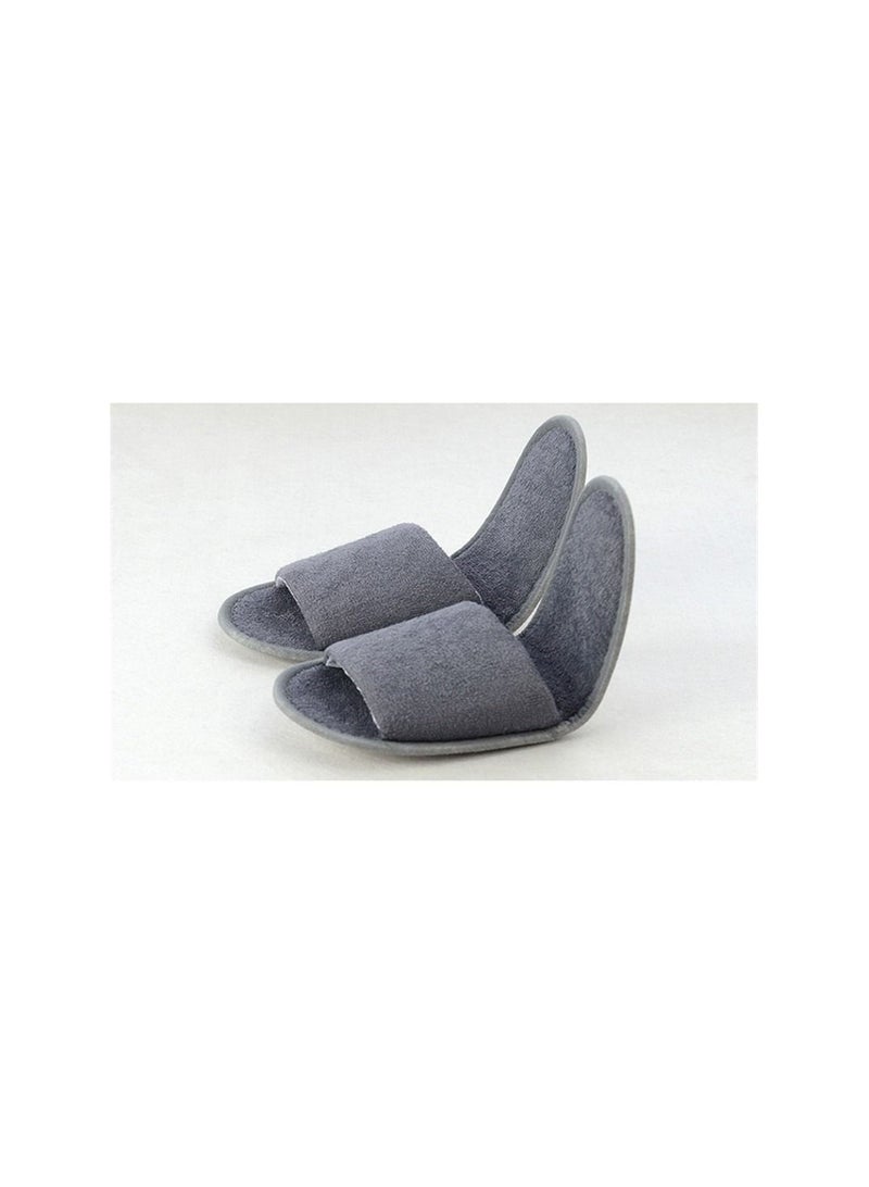 1 pair Home Hotel Breathable Slippers SPA Foldable Air Travel Salon Wear With Storage Cotton Cloth Travel Accessories - Image 3
