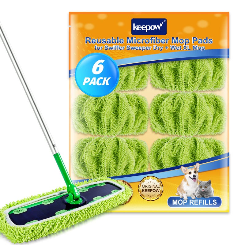 أقمشة كاسحة جافة/مبللة من أجل Swiffer XL كاسحة القابلة لإعادة الاستخدام وقابلة للغسل mop mop pad ills لتنظيف الأرض