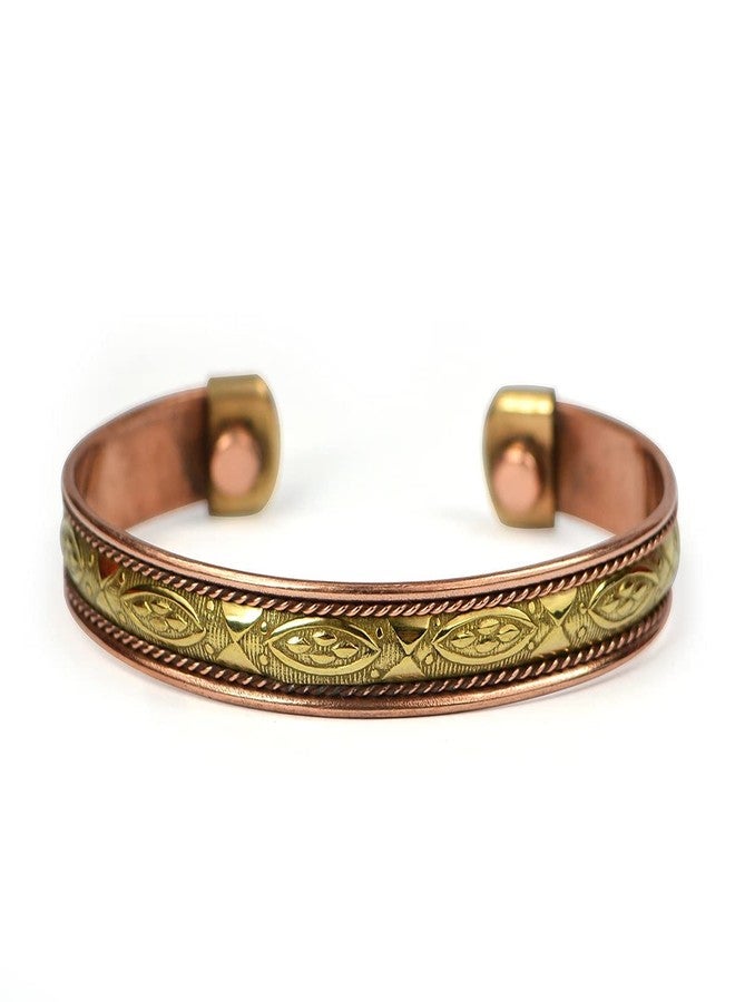 Crystu Mix Metal Adjustable free size Copper Kada Copper Bracelet Kada for Men and Women - Image 1