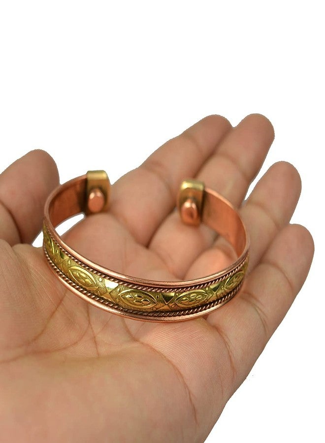 Crystu Mix Metal Adjustable free size Copper Kada Copper Bracelet Kada for Men and Women - Image 3