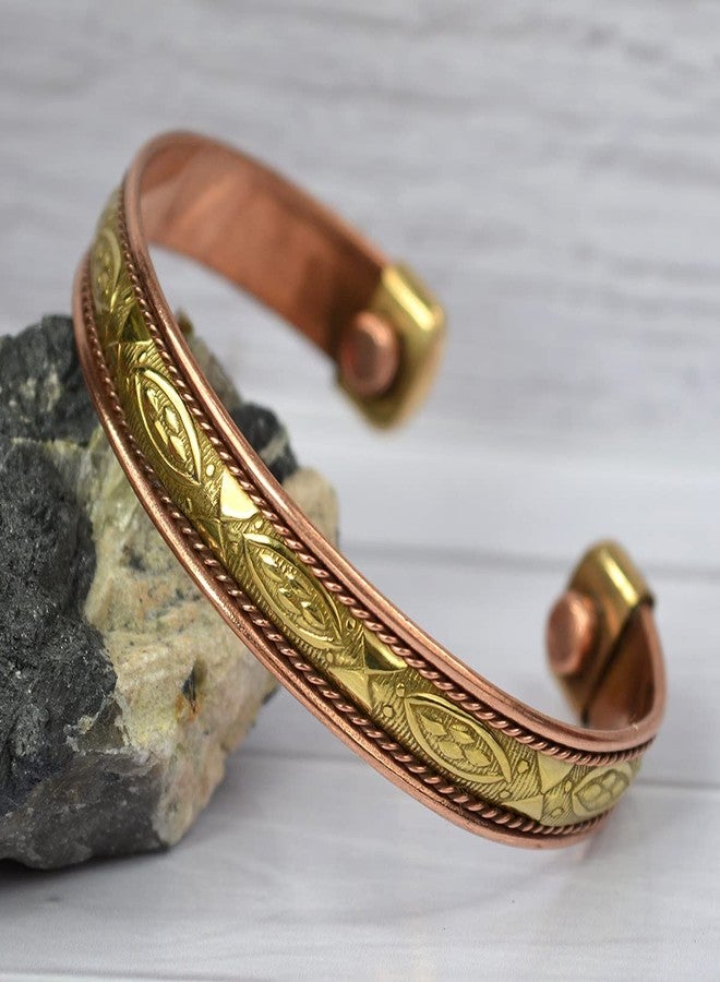 Crystu Mix Metal Adjustable free size Copper Kada Copper Bracelet Kada for Men and Women - Image 2