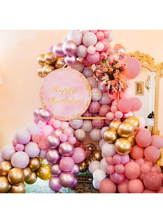 RUBFAC 129pcs Retro Pink Balloons Different Sizes 18 12 10 5 Inch, Latex Blush Balloon Garland Arch Kit for Valentine's Day Birthday Baby Shower Wedding Princess Boho Theme Party Decoration - Image 4