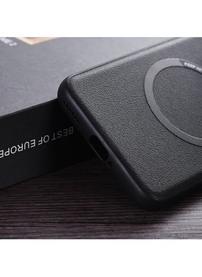 الحافظة متوافقة مع Honor Magic 6 Pro، حافظة جلدية PU مغناطيسية خفيفة الوزن بلون صافي لحماية ظهر Honor Magic 6 Pro.