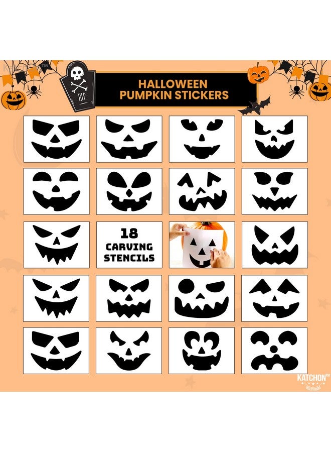 KatchOn, Professional Pumpkin Carving Kits - Pack of 31 | Halloween Pumpkin Carving Tools, 13 Pcs Heavy Duty Stainless Steel | 18 Pcs Pumpkin Carving Stencils for Halloween Decorations Jack-O-Lanterns - Image 2