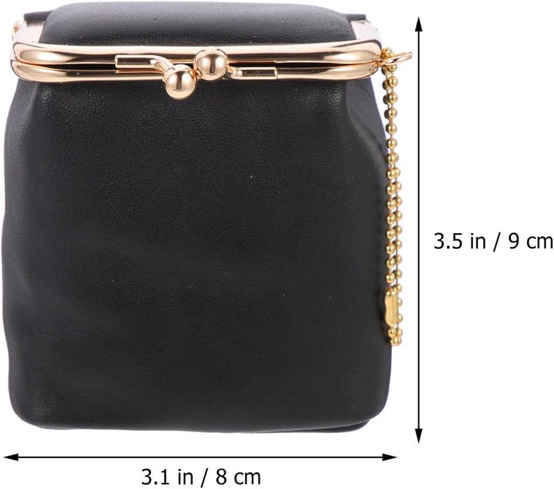 OSALADI Portable Lipstick Holder Case Mini Square Lip Gloss Storage Bag for Women, Black Compact Cosmetic Pouch for Travel and Daily Use - Image 2