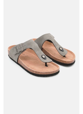 Men Slip On Synthetic Leather Cork Sandals, Grey - pzsku/ZCD55C708C25C0D753B59Z/45/1746201407/fa1009c5-20d1-412f-8f79-98ebdc424b9e