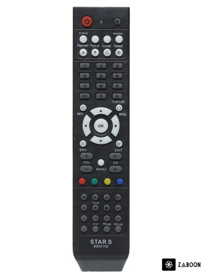 Zaboon TV Receiver Remote Control Black
