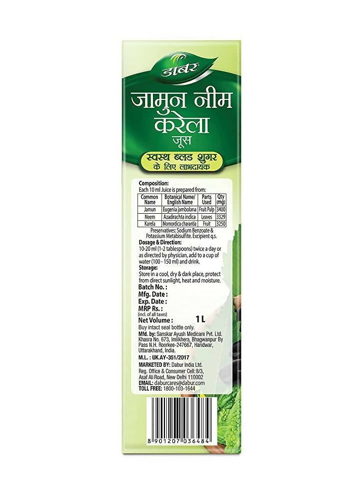 Dabur - Dabur Jamun Neem Karela Juice -1 L - Image 1