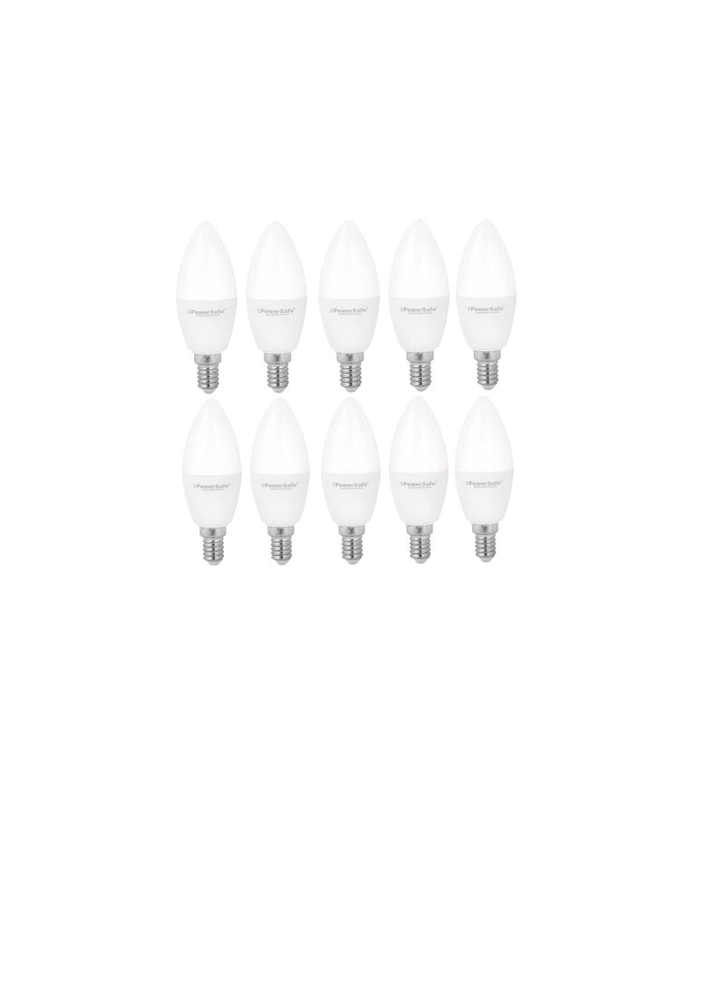PowerSafe Energy Saving 5W LED Bulb E14 Holder with Surge Protection|ESMA Approved Pack of 10 (WARM WHITE) - Image 1