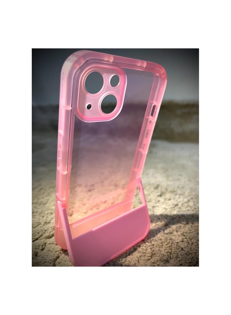 Iphone 14 Pink Case With Kick Unique Stand - Image 1
