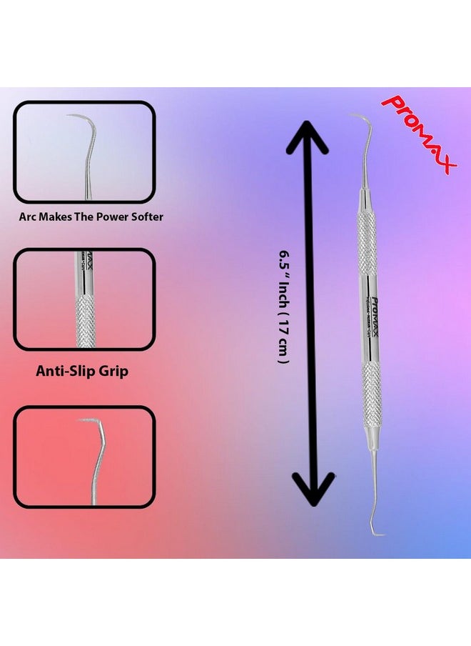 Promax - Professional Dental Tartar Scraper Tool Double Ended Tartar Remover For Teeth Dental Pick Plaque Remover Tooth Scraper Added Tooth Cleaning At Home 100% Surgical Stainless Steel4510125 (1) - Image 1
