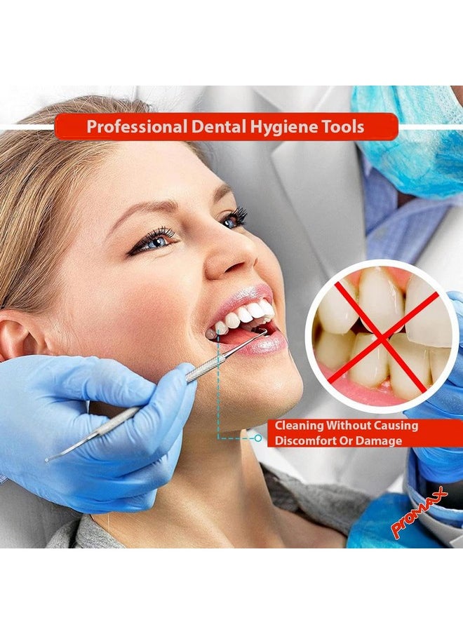 Promax - Professional Dental Tartar Scraper Tool Double Ended Tartar Remover For Teeth Dental Pick Plaque Remover Tooth Scraper Added Tooth Cleaning At Home 100% Surgical Stainless Steel4510125 (1) - Image 1