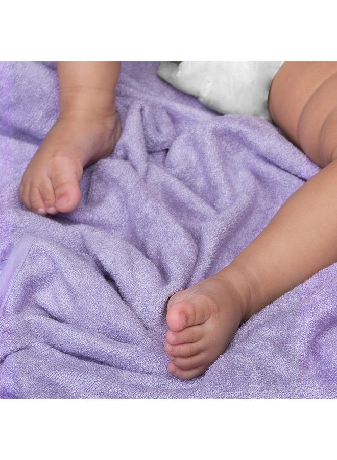 THEONI Hooded Bamboo Towel Cotton Towel For Kids 400 Gms 85 X 85 Cm Newborninfants And Toddler Suitable For Baby Gifts Pack Of 1 Colour Purple - Image 3