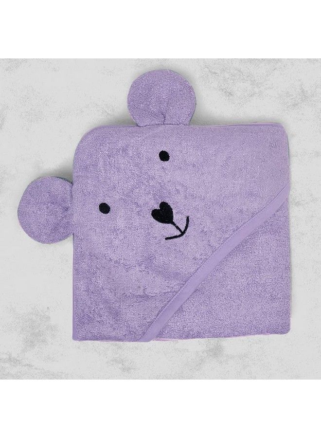 THEONI Hooded Bamboo Towel Cotton Towel For Kids 400 Gms 85 X 85 Cm Newborninfants And Toddler Suitable For Baby Gifts Pack Of 1 Colour Purple - Image 5