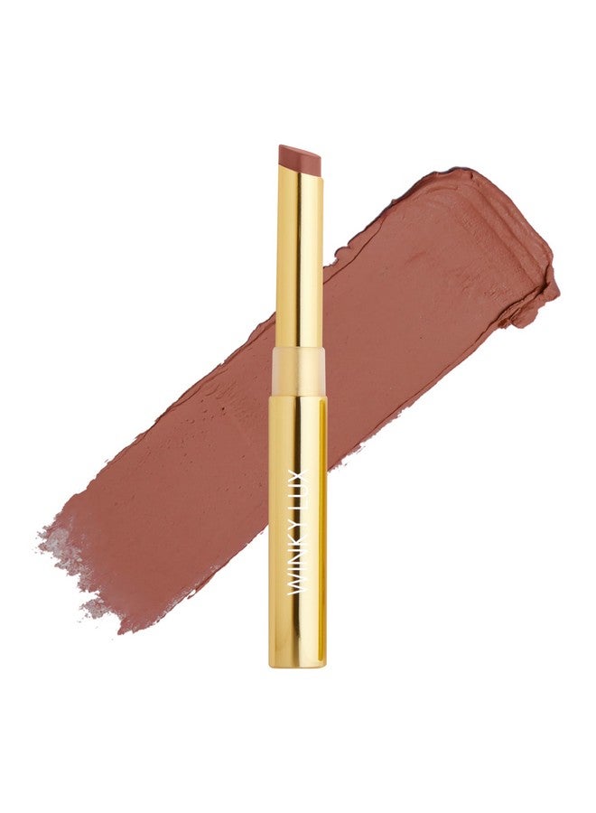 Winky Lux Skinny Plump Demi-Matte Lipstick, Natural Plump Lipstick, Weightless Long Lasting Soft Matte Lip Crayon, Infused With Hyaluronic Acid & Plum Oil, Honey Baby - Image 1