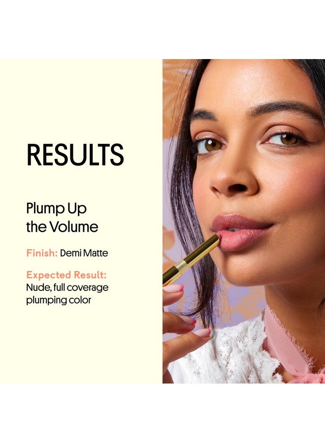Winky Lux Skinny Plump Demi-Matte Lipstick, Natural Plump Lipstick, Weightless Long Lasting Soft Matte Lip Crayon, Infused With Hyaluronic Acid & Plum Oil, Honey Baby - Image 3